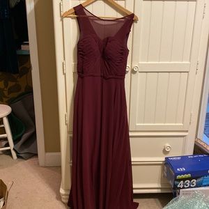 Burgundy bridesmaid dress